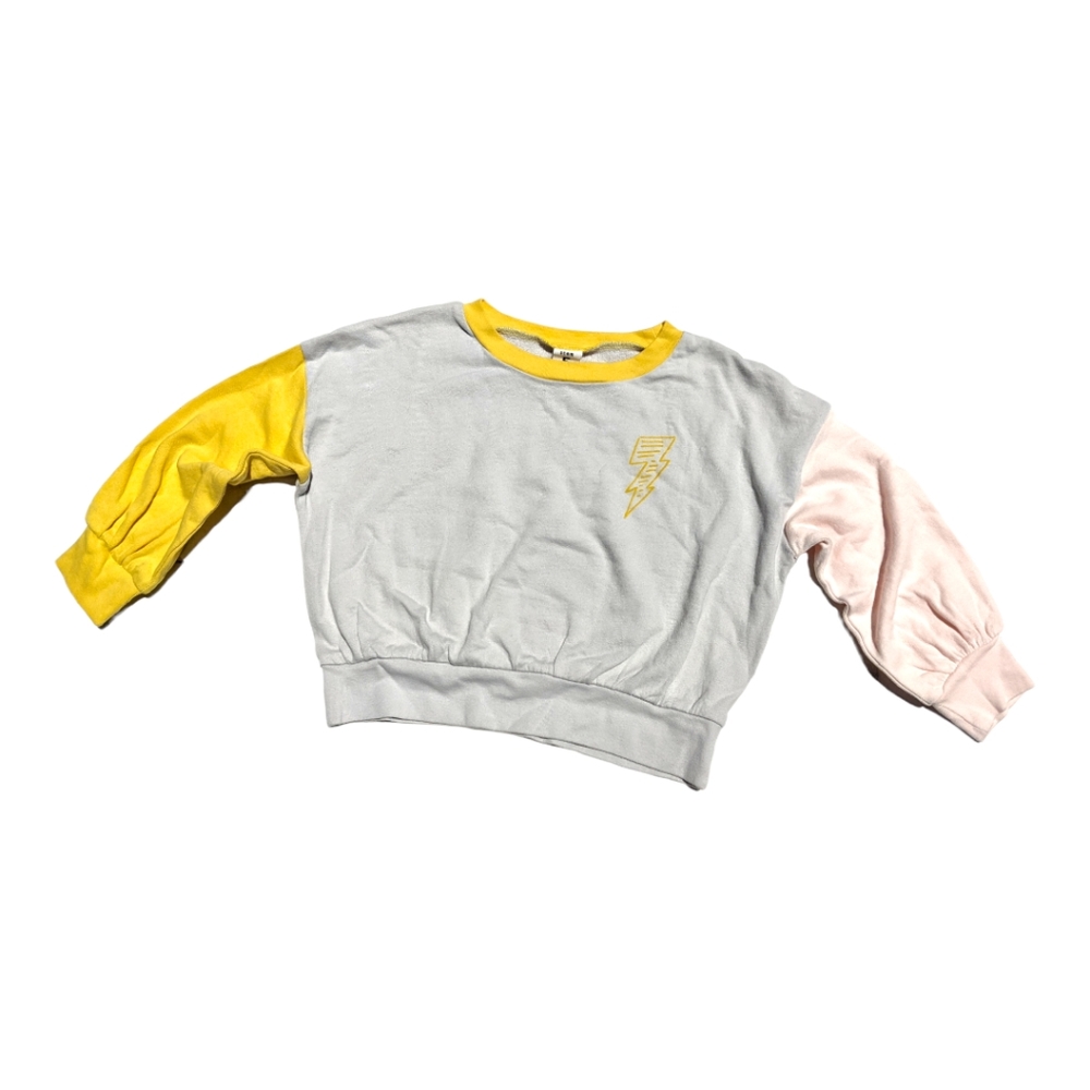 stem Girls size 5 Grey/Yellow/Pink Lighting Bolt Sweatshirt